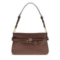 Sac bandoulière Bos Taurus en cuir de veau marron Pinko