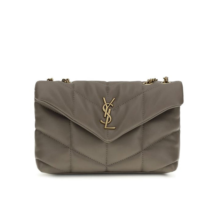Bolso bandolera gris de piel de cordero Ovis Aries Saint Laurent