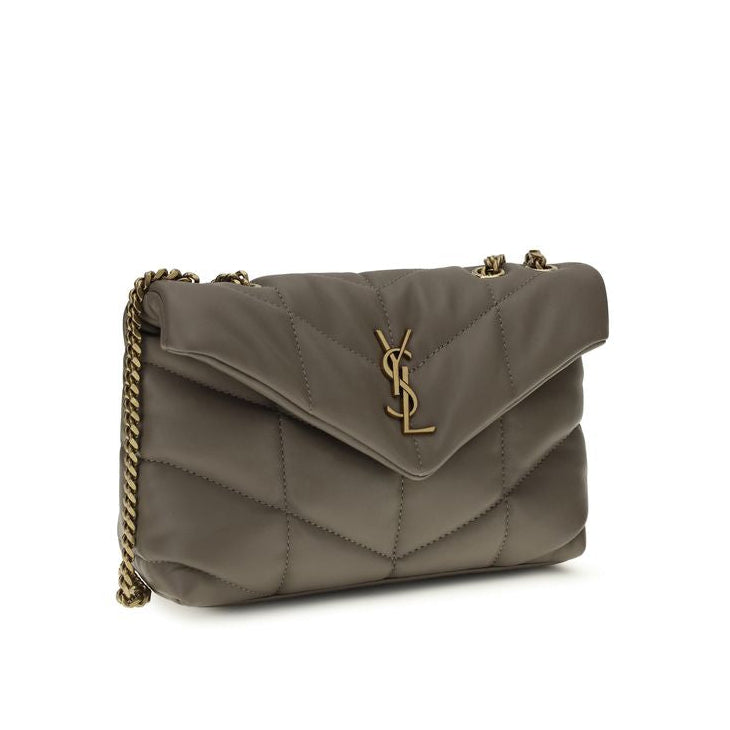 Bolso bandolera gris de piel de cordero Ovis Aries Saint Laurent