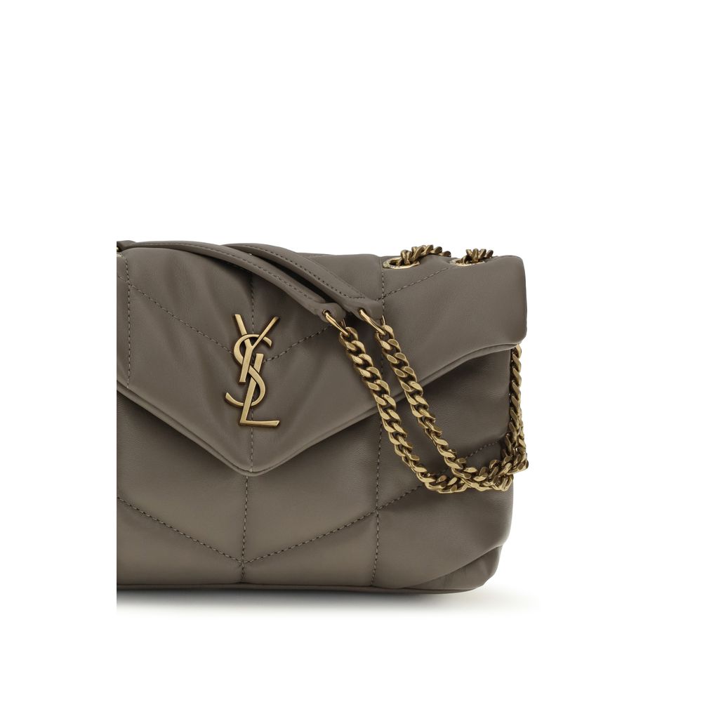 Bolso bandolera gris de piel de cordero Ovis Aries Saint Laurent