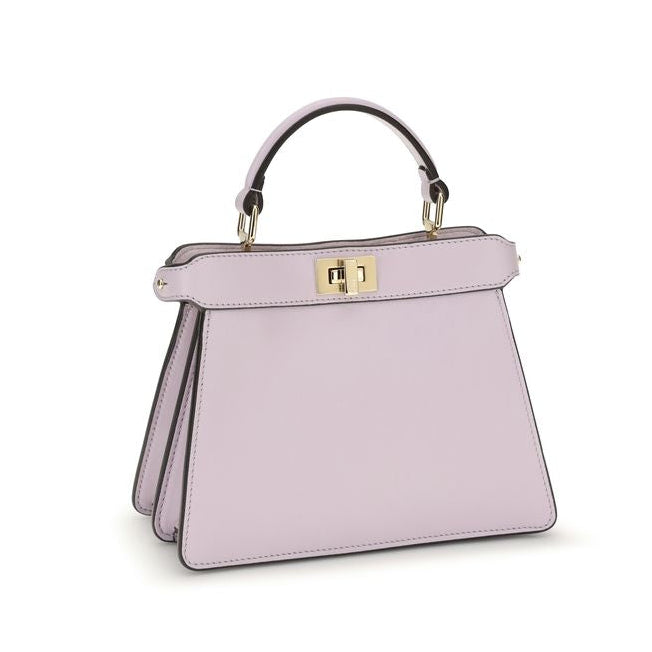 Sac à main Bos Taurus en cuir de veau violet Fendi