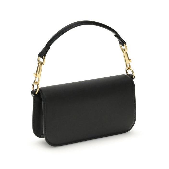 Sac bandoulière Bos Taurus en cuir de veau noir Valentino Garavani