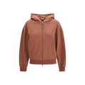 Sweat en coton marron Brunello Cucinelli