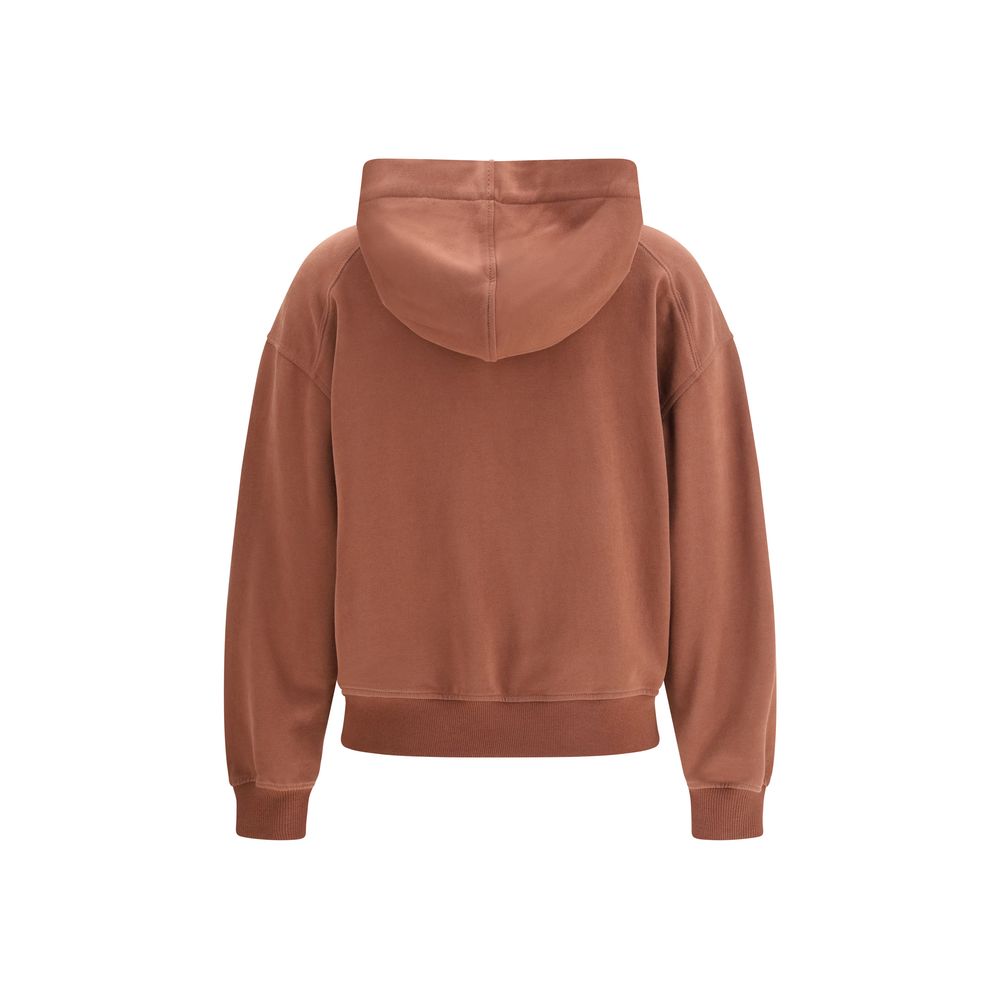 Sweat en coton marron Brunello Cucinelli