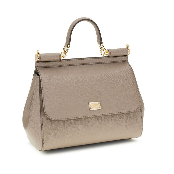 Sac à main Bos Taurus en cuir de veau gris Dolce&Gabbana