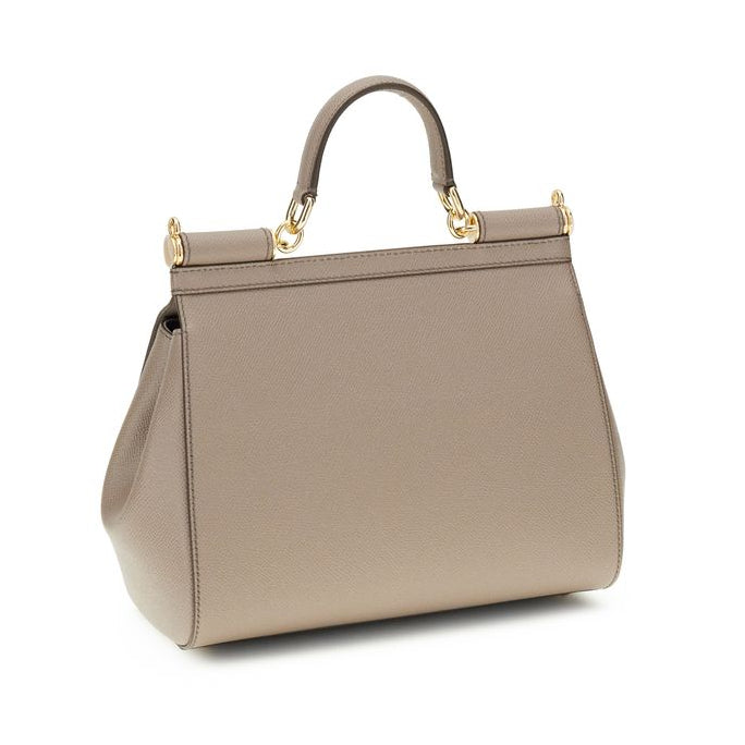 Sac à main Bos Taurus en cuir de veau gris Dolce&Gabbana
