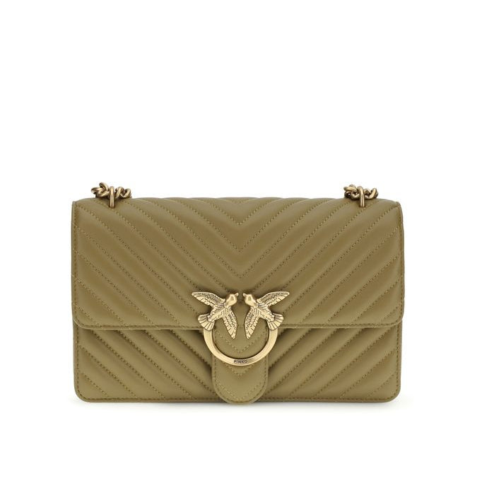 Sac bandoulière Bos Taurus en cuir de veau bicolore Pinko