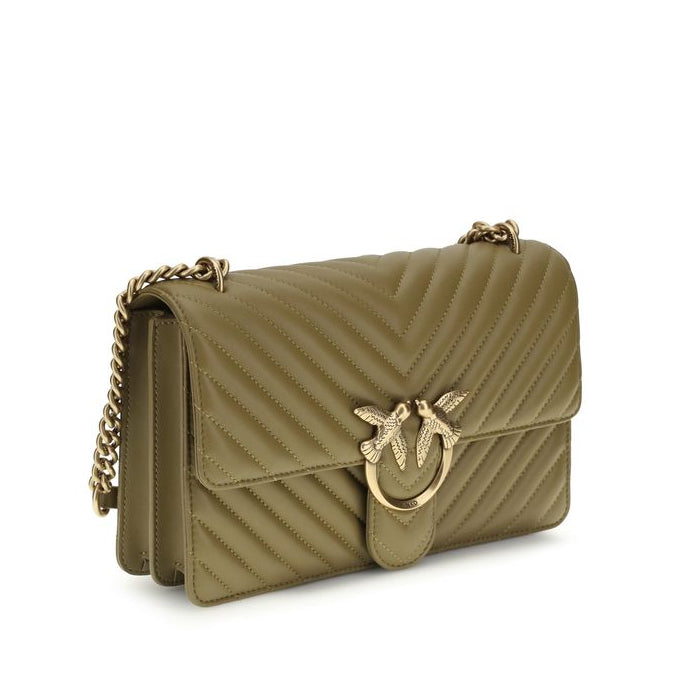 Sac bandoulière Bos Taurus en cuir de veau bicolore Pinko