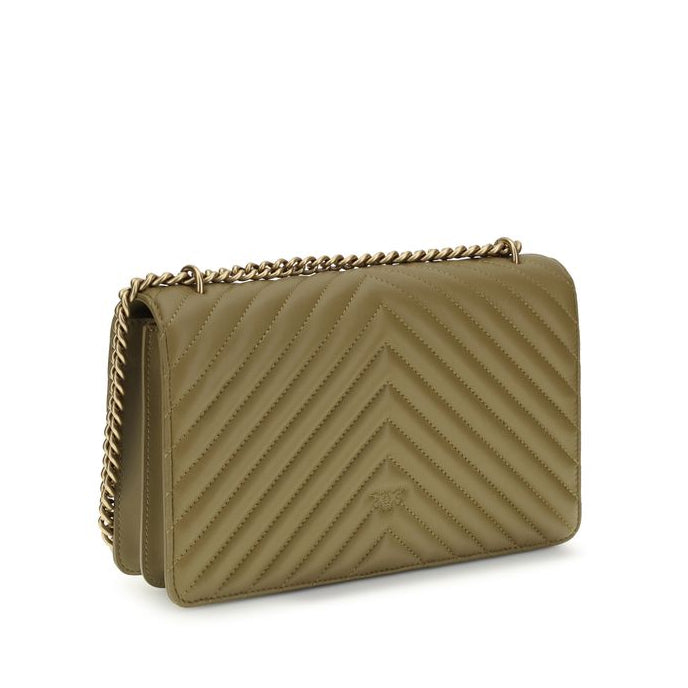 Sac bandoulière Bos Taurus en cuir de veau bicolore Pinko