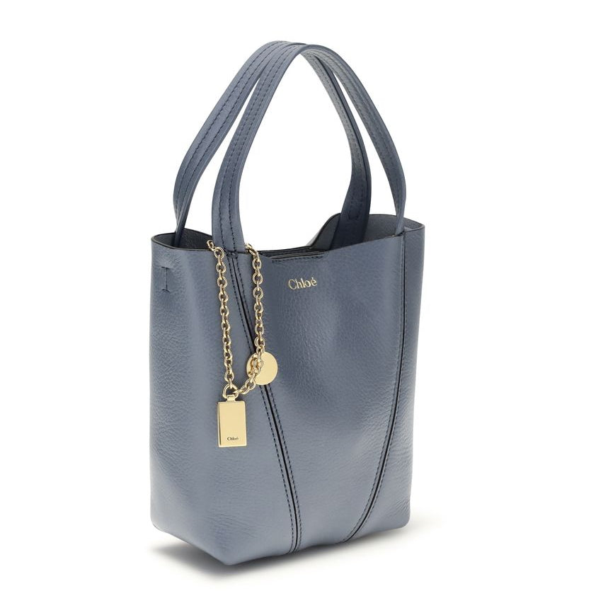 Sac seau Bos Taurus en cuir de veau bleu Chloé