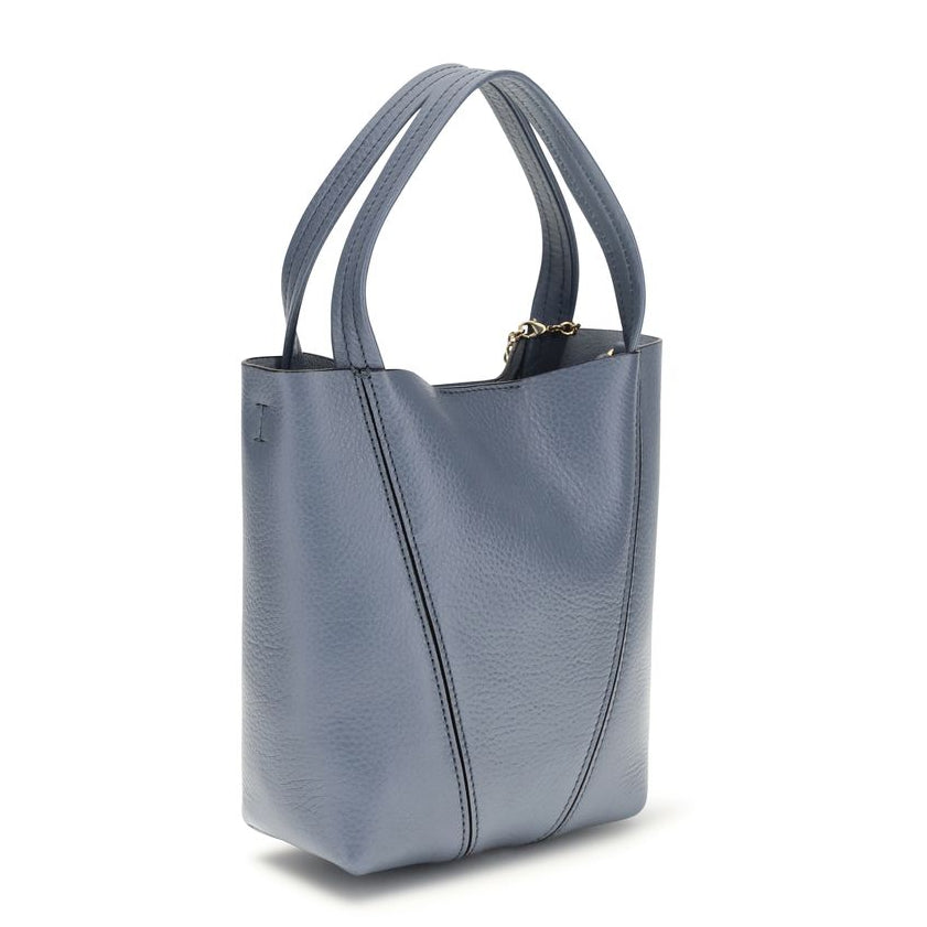 Sac seau Bos Taurus en cuir de veau bleu Chloé