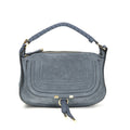Sac bandoulière Bos Taurus en cuir de veau bleu Chloé
