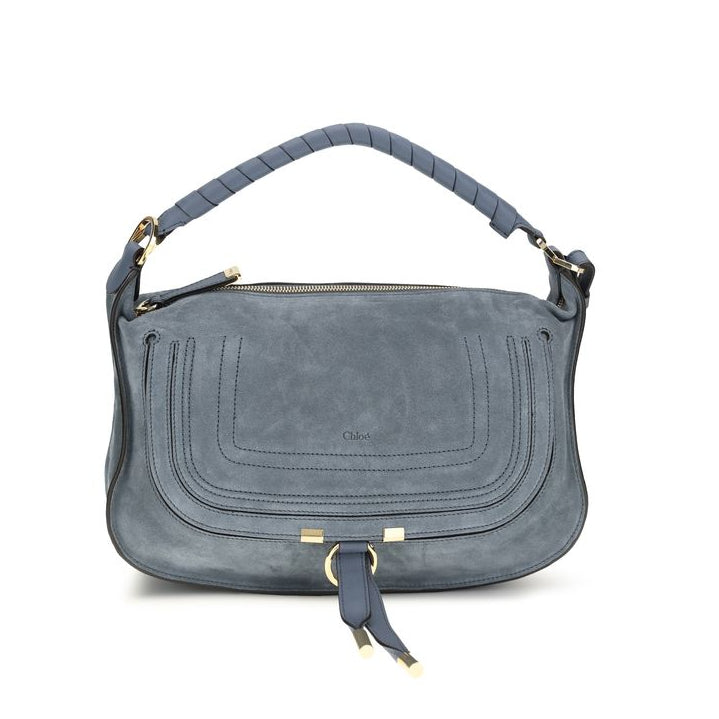 Sac bandoulière Bos Taurus en cuir de veau bleu Chloé