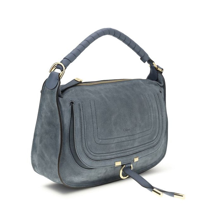 Sac bandoulière Bos Taurus en cuir de veau bleu Chloé