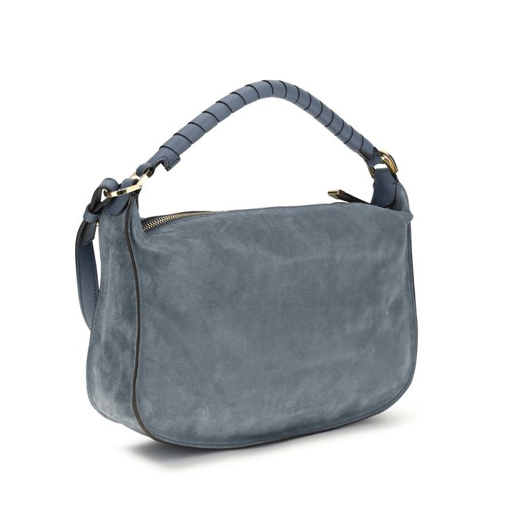 Sac bandoulière Bos Taurus en cuir de veau bleu Chloé