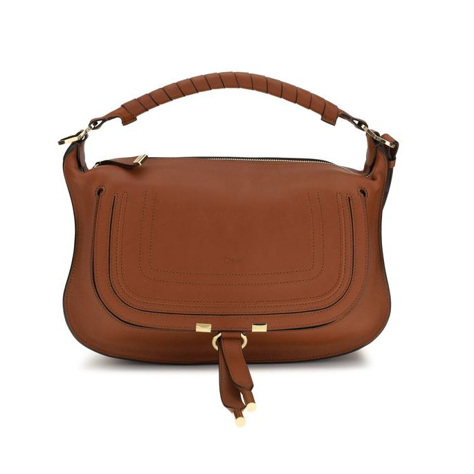 Sac bandoulière Bos Taurus en cuir de veau marron Chloé
