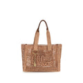 Sac cabas en raphia beige Chloé