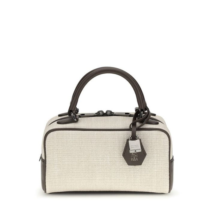 Sac à main gris en polyamide Brunello Cucinelli