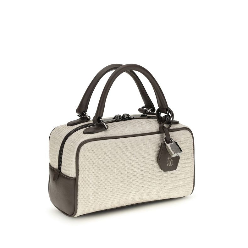 Sac à main gris en polyamide Brunello Cucinelli