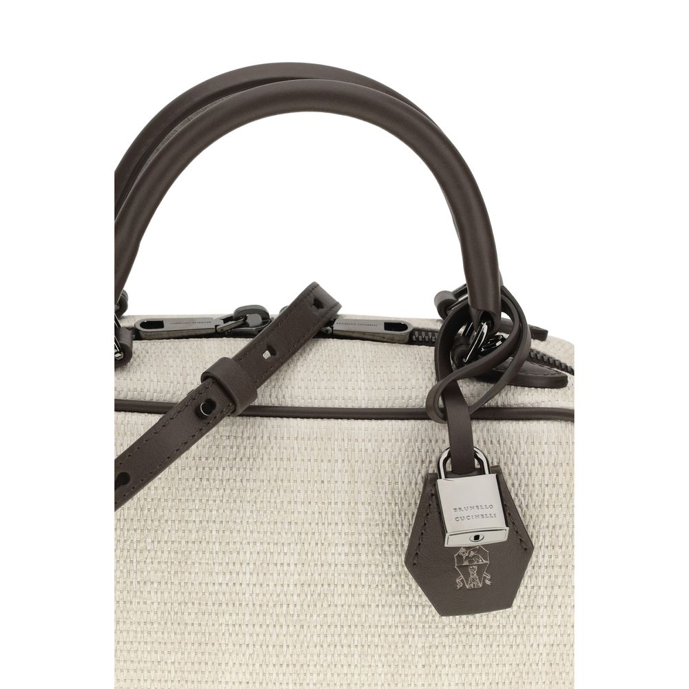Sac à main gris en polyamide Brunello Cucinelli