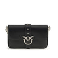 Sac bandoulière Bos Taurus en cuir de veau noir Pinko