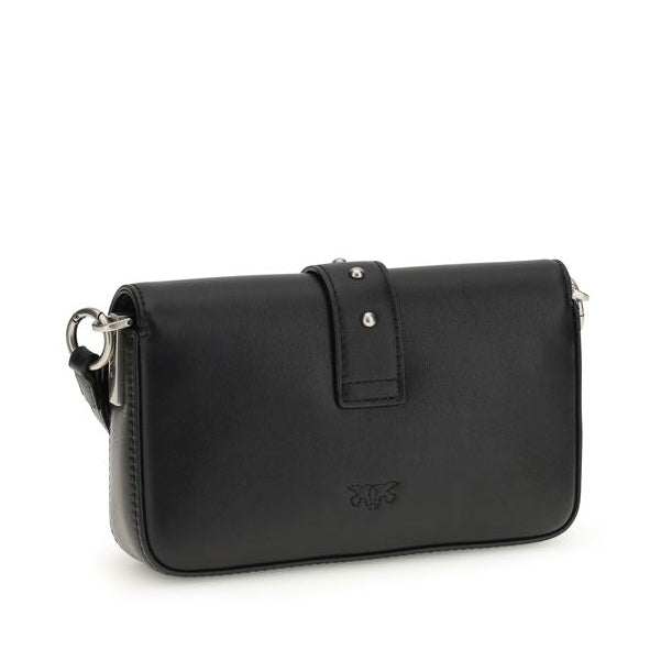 Sac bandoulière Bos Taurus en cuir de veau noir Pinko