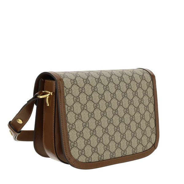 Sac bandoulière en coton beige Gucci