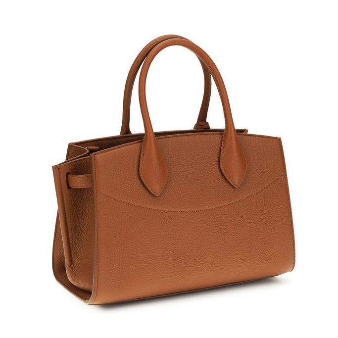 Bolso de mano Ferragamo Bos Taurus en piel de becerro marrón