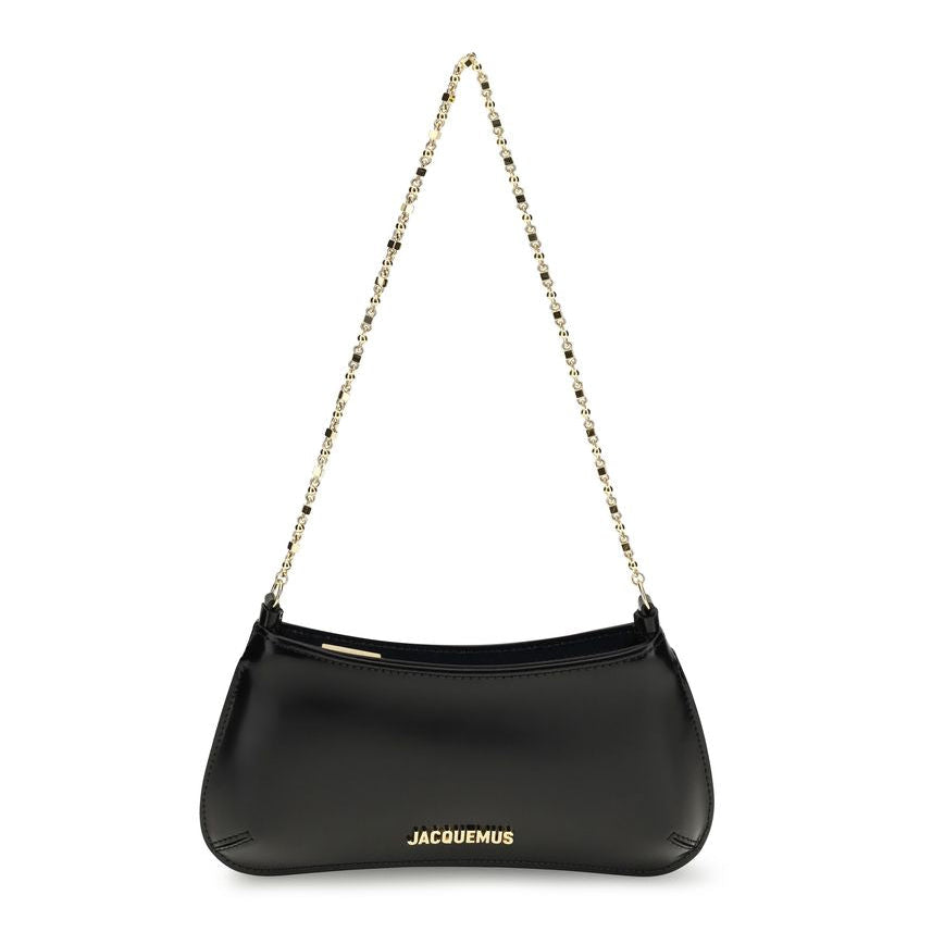 Sac bandoulière Bos Taurus en cuir de veau noir Jacquemus