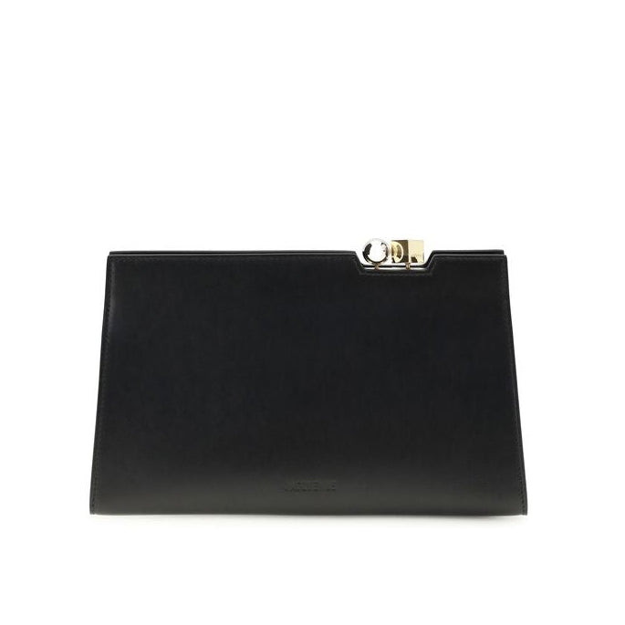 Black Calf Leather Bos Taurus Shoulder Bag Jacquemus