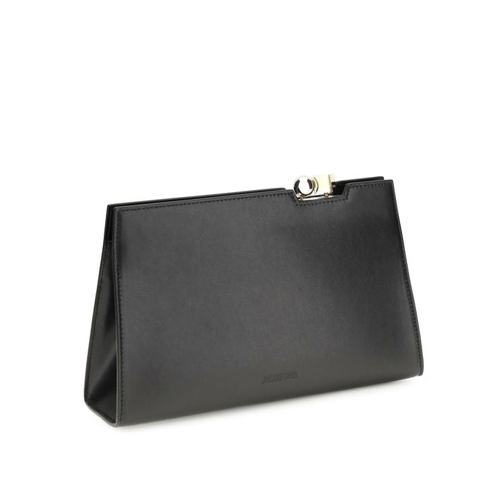 Black Calf Leather Bos Taurus Shoulder Bag Jacquemus