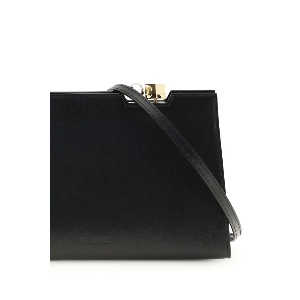 Black Calf Leather Bos Taurus Shoulder Bag Jacquemus