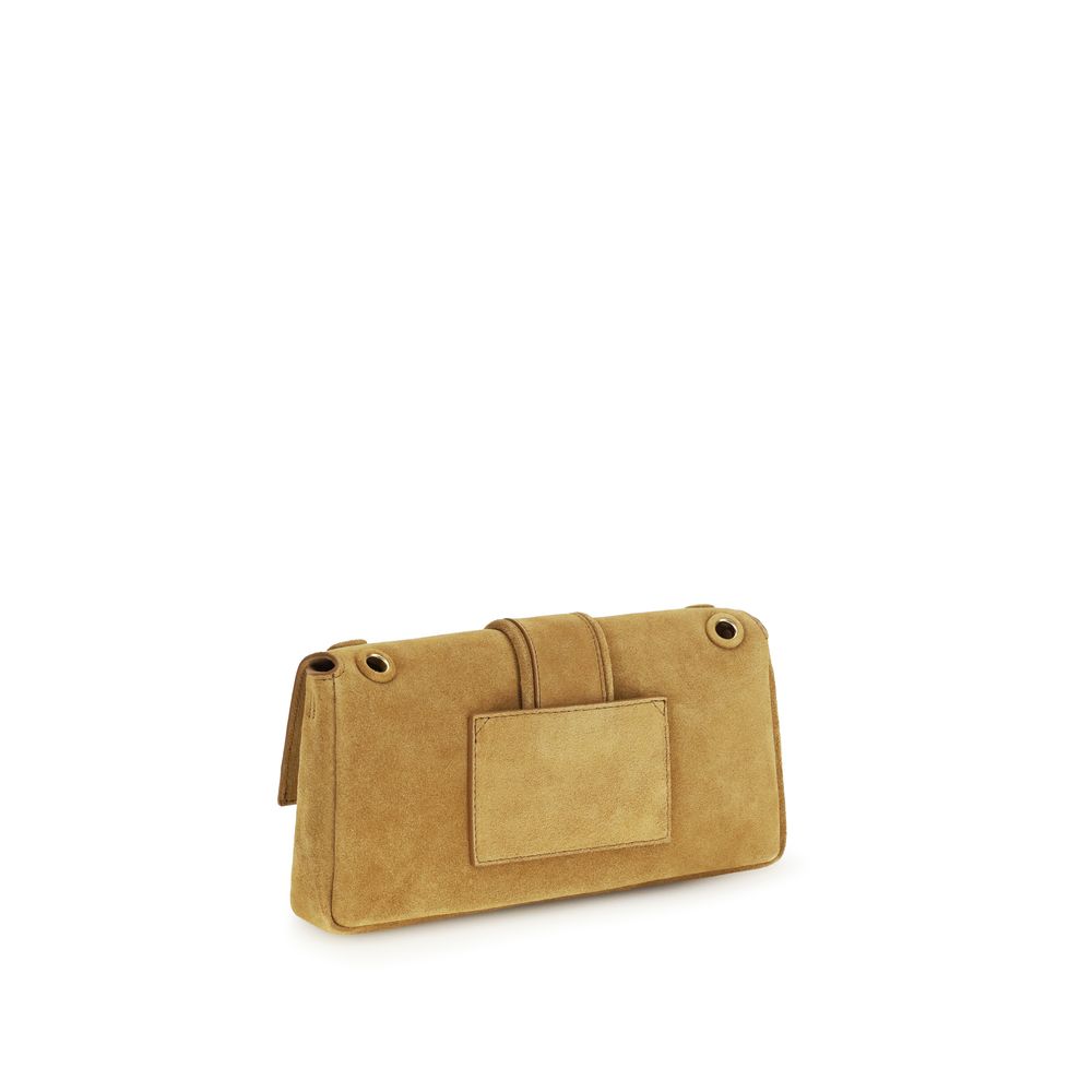 Sac bandoulière Bos Taurus en cuir de veau beige Jacquemus