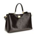 Sac à main Bos Taurus en cuir de veau marron Dolce&Gabbana