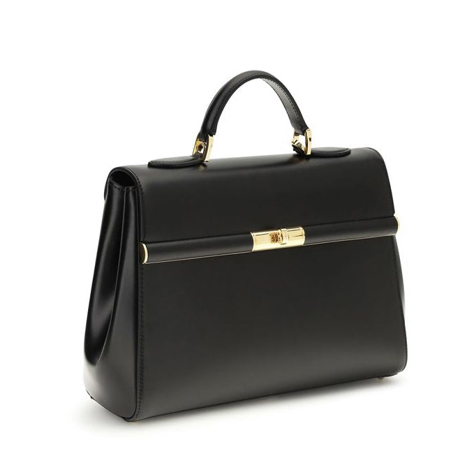 Sac à main Bos Taurus en cuir de veau noir Dolce& Gabbana