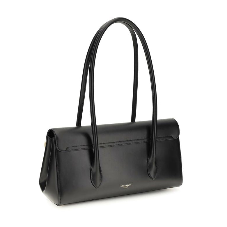 Sac bandoulière Bos Taurus en cuir de veau noir Dolce&Gabbana