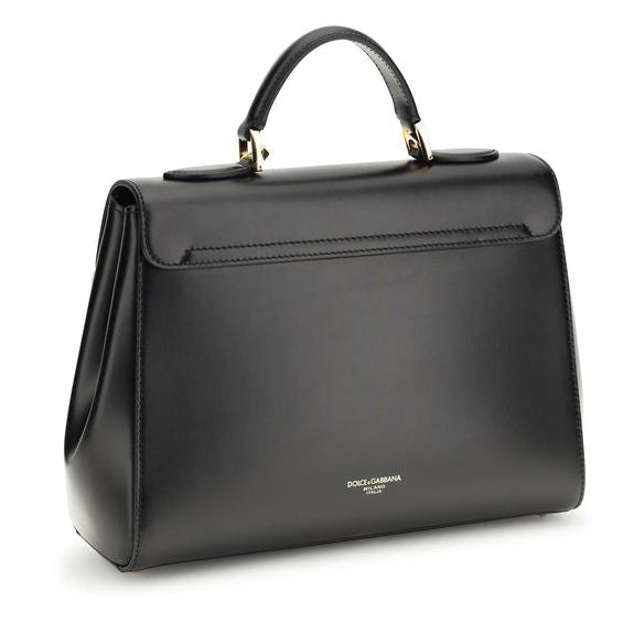 Sac à main Bos Taurus en cuir de veau noir Dolce& Gabbana