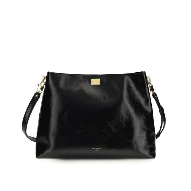 Sac à main Bos Taurus en cuir de veau noir Dolce&Gabbana