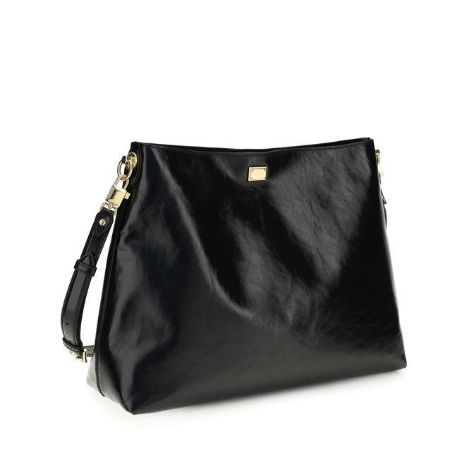 Sac à main Bos Taurus en cuir de veau noir Dolce&Gabbana