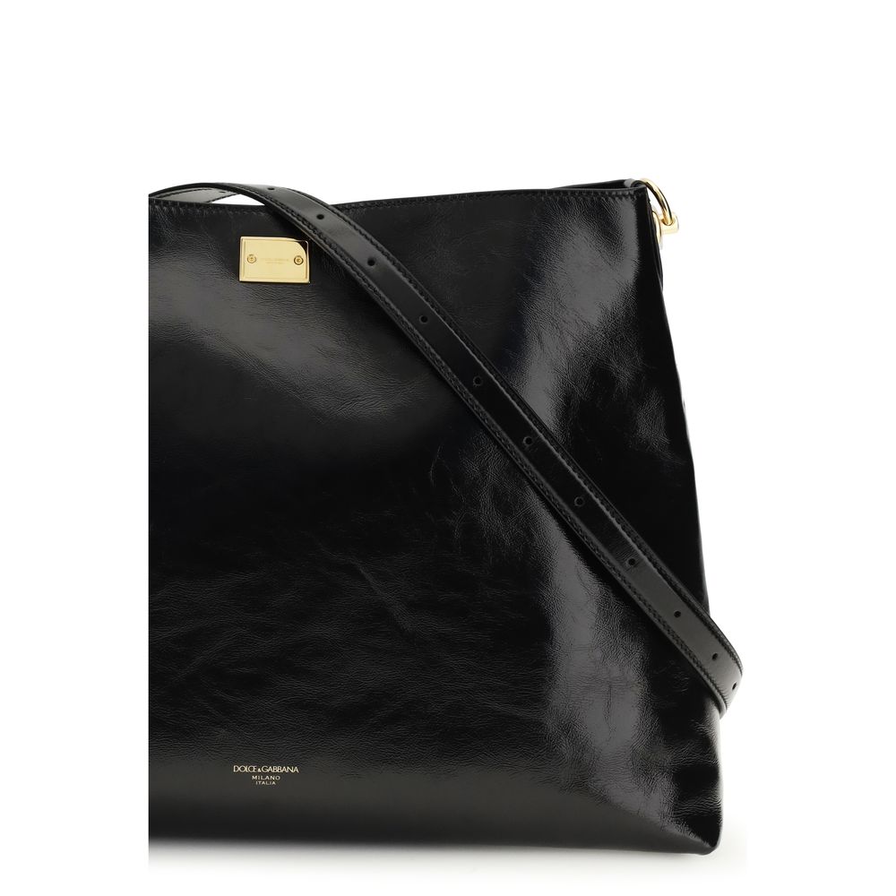 Sac à main Bos Taurus en cuir de veau noir Dolce&Gabbana