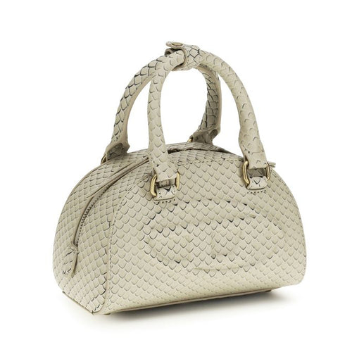 Sac à main Bos Taurus en cuir de veau beige Dielsel