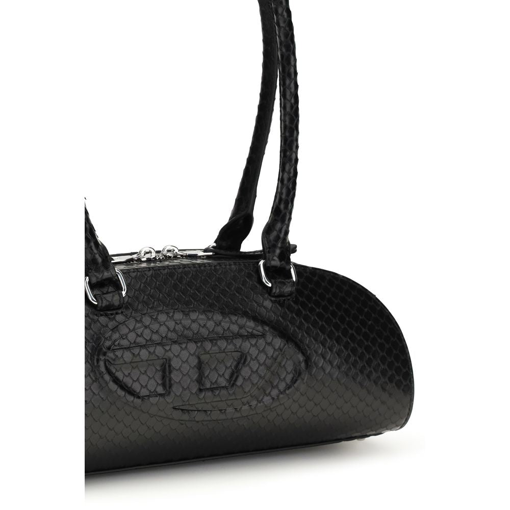 Sac bandoulière Bos Taurus en cuir de veau noir Diesel