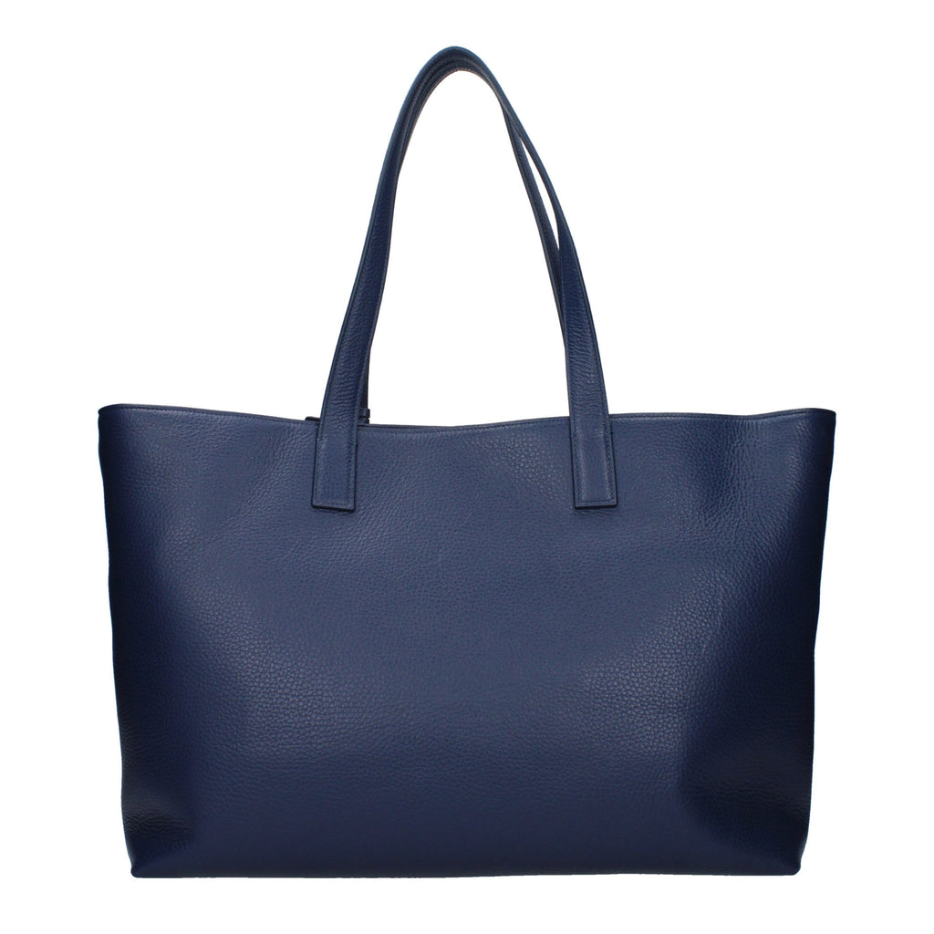 Bolso de mano de cuero azul Roberto Cavalli