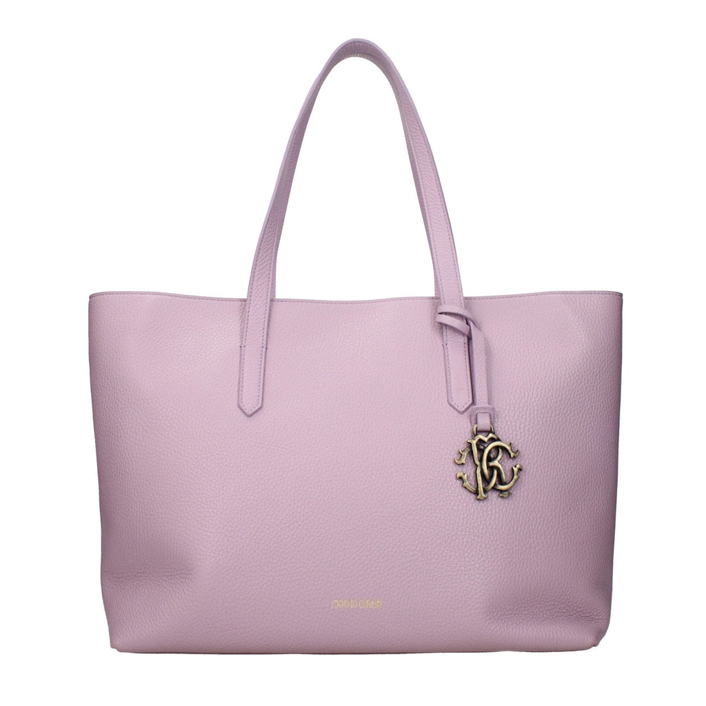 Sac à main en cuir rose Roberto Cavalli