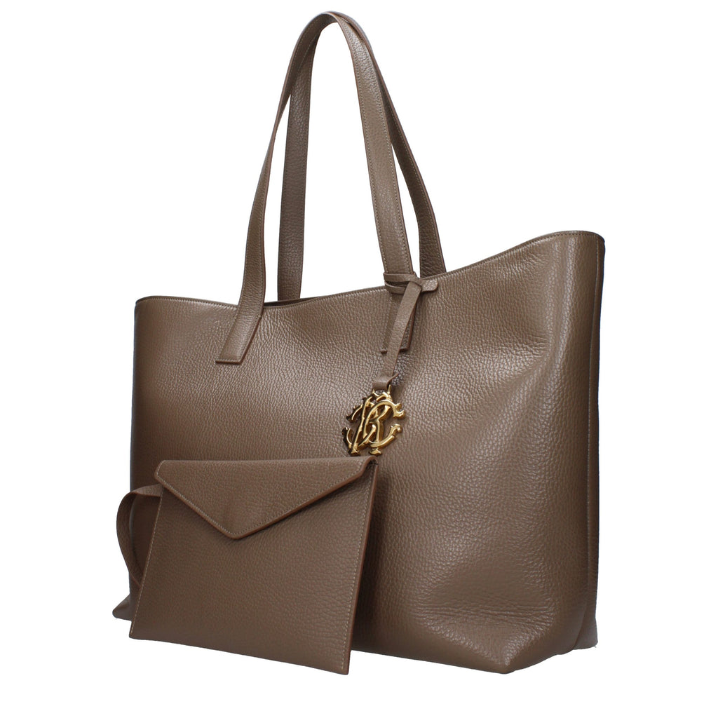 Sac à main en cuir marron Roberto Cavalli