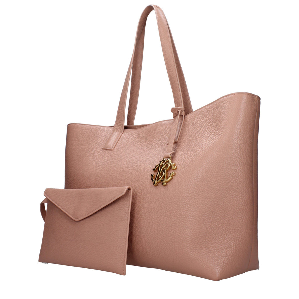Sac bandoulière en cuir rose Roberto Cavalli