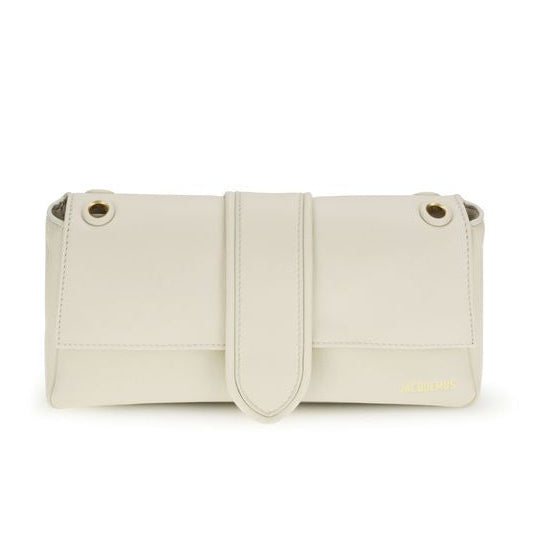 Sac bandoulière Bos Taurus en cuir de veau beige Jacquemus