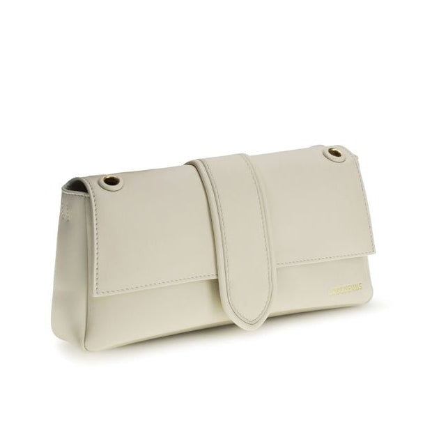 Sac bandoulière Bos Taurus en cuir de veau beige Jacquemus