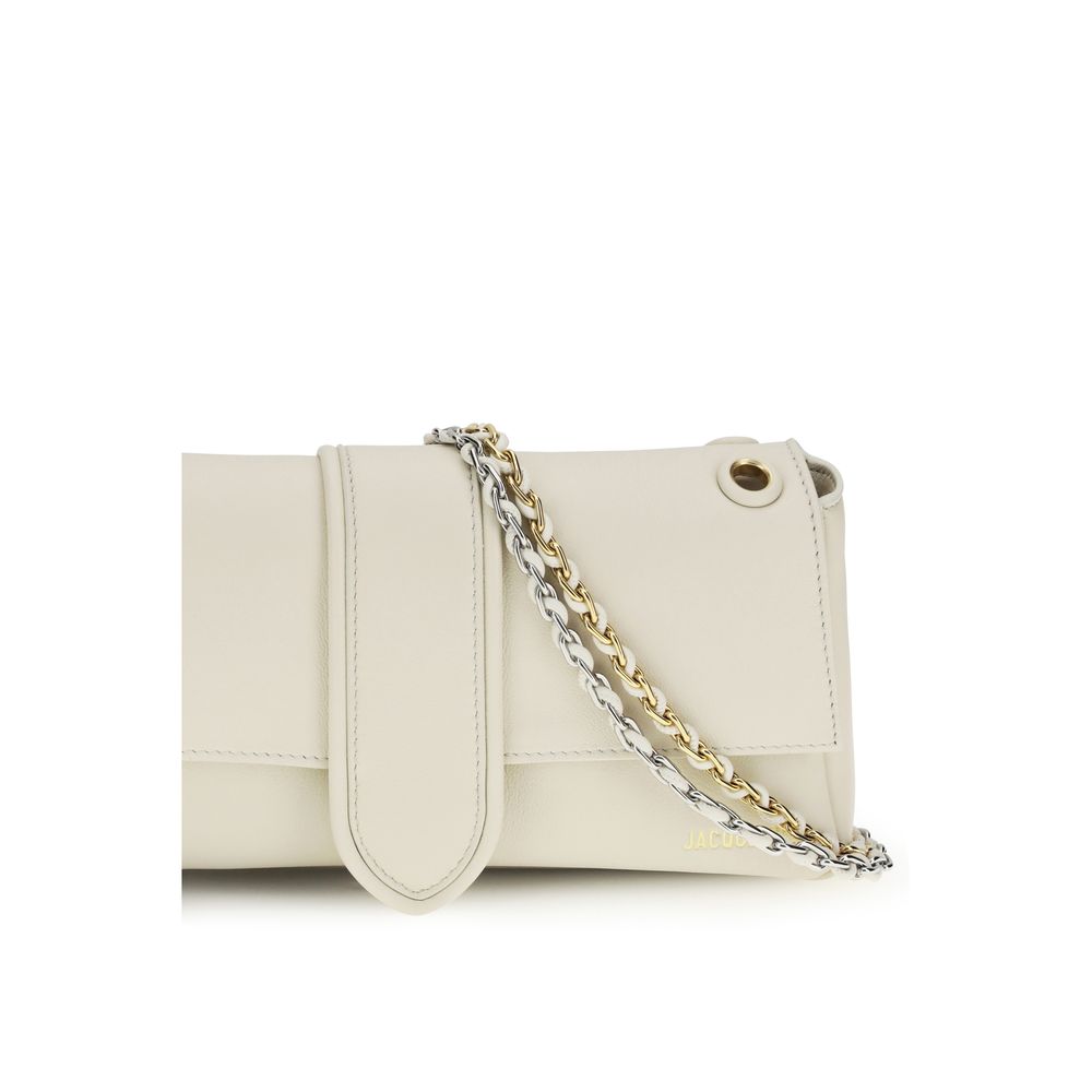 Sac bandoulière Bos Taurus en cuir de veau beige Jacquemus