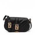 Bandolera guateada de piel negra Versace